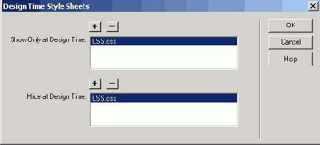   Design Time Style Sheets